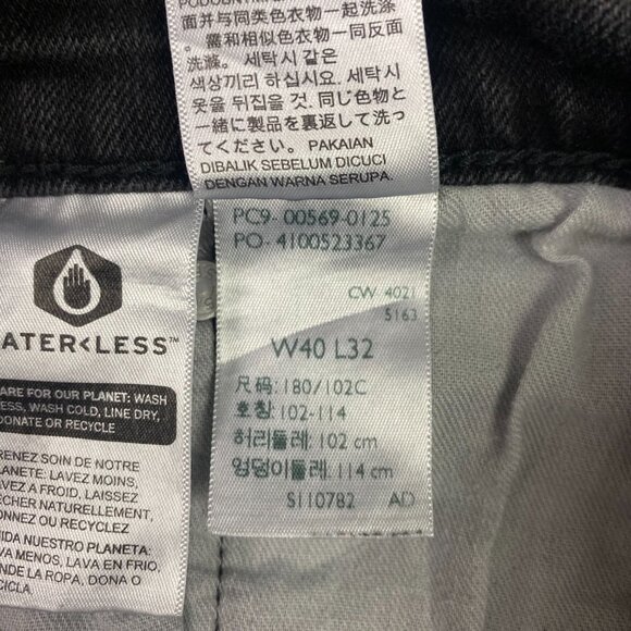 Levi's 569 Jeans Men's 40 x 32 Measures 40 x 29 Black Straight Leg Stretch - Picture 6 of 11